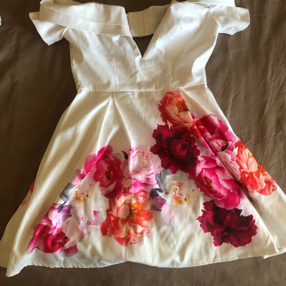Floral white dress